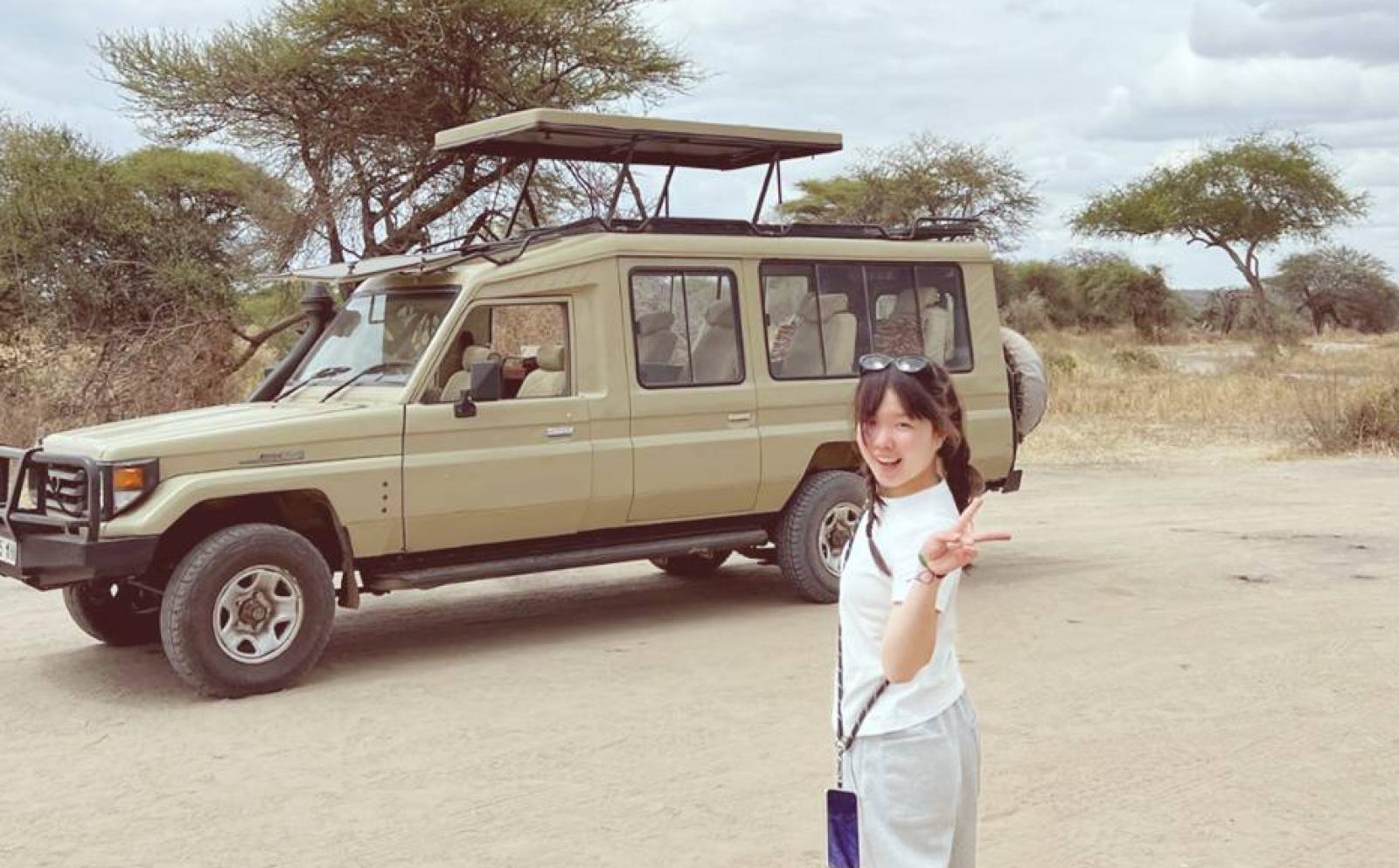 タンザニアのサファリを冒険する高校生ボランティア清瀬心結さん